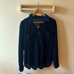 Velvet Long Sleeve button up